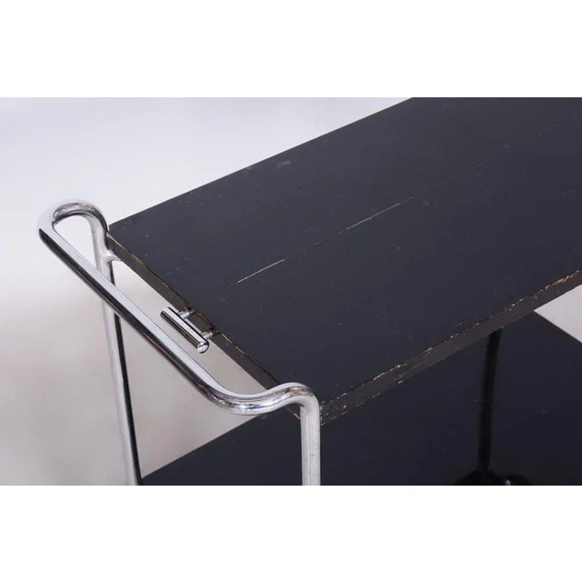 Bauhaus Bauhaus Chrome Trolley by Marcel Breuer for Mücke Melder, 1930s For Sale - Image 3 of 10