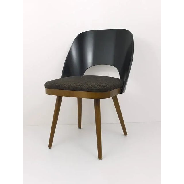 Black Modernist Dining Chair in the Style of Oswald Haerdtl, Backhausen, Austria For Sale - Image 8 of 10