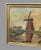 Paint Vintage Country Landscape Windmill Oil Painting on Artists Board For Sale - Image 7 of 10