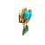 Beautifully crafted in Italy, these 14-karat yellow gold earrings showcase the sophisticated goldsmithing and bold color...