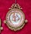 Set of 3 Baroque Ceramic Pink Wall Art Pieces With Ornate Gold Frames & Floral Artwork For Sale - Image 4 of 4