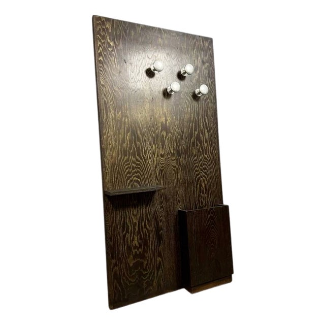 Vintage Coat Rack in Veined Macassar Wood, 1950 For Sale