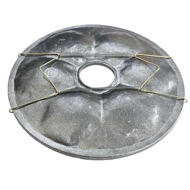 Colonial Yorker Pewtarex Oyster Plate With 6 Wells 9.5" Round Vintage Pewter For Sale - Image 4 of 5