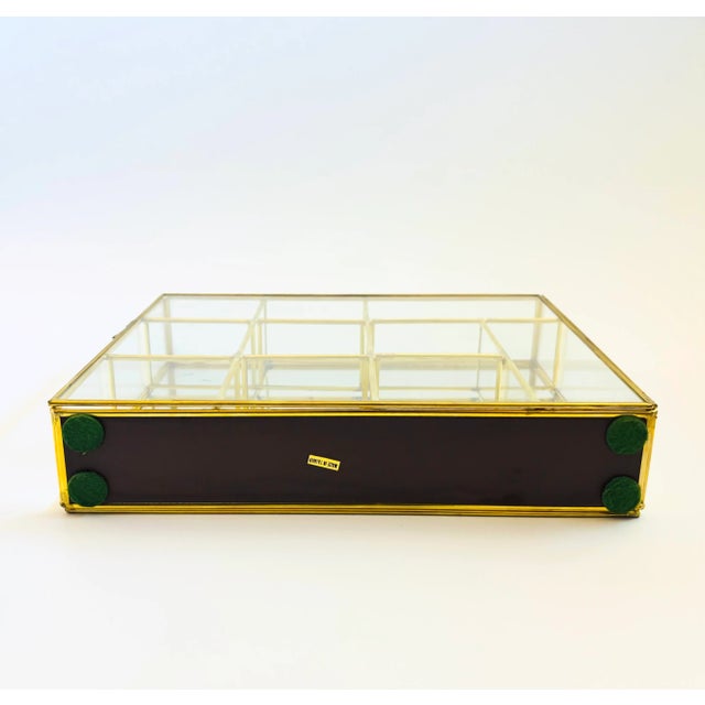 Brass Brass and Glass Curio Display Cabinet For Sale - Image 8 of 10