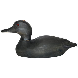 Mid-20th Century Folk Art Wooden Duck Decoy For Sale