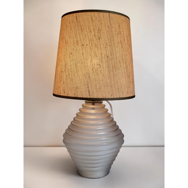 Glass Satin Glass Lamp, France, 1930s For Sale - Image 7 of 9