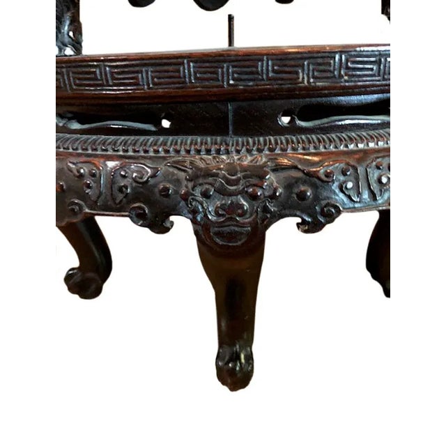 19th Century Large Archaistic Bronze Bell and Hongmu Stand For Sale - Image 9 of 10