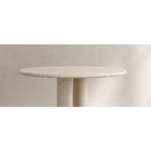 Roman Dining Table III in Navona Travertine by Paloma Editions For Sale - Image 6 of 7