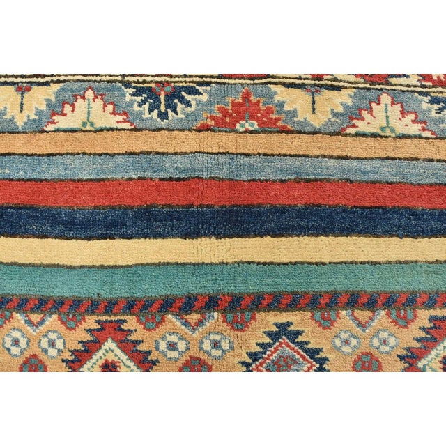 Khorjin Rug 6'8'' X 9'4'' Multicolor Wool Tribal Hand-Knotted Oriental Carpet For Sale - Image 9 of 12