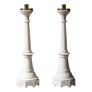 Marble Candlesticks, 1800s, Set of 2 For Sale