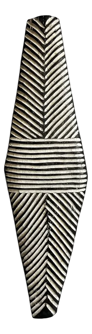 Vintage Zulu Black & White Elongated Shield