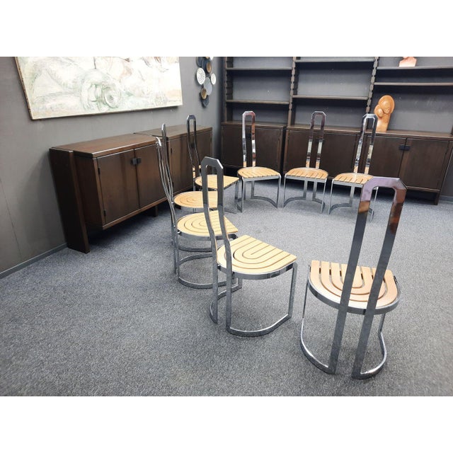 1980s Postmodern Dining Chairs by Allmilmö, 1980s, Set of 8 For Sale - Image 5 of 18