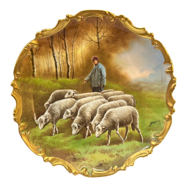 Blakeman & Henderson Limoges Porcelain Charger, Signed Baumy, Circa 1900 For Sale