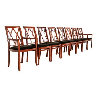 Bernhardt Regency Carved Mahogany Dining Chairs | Set of Eight For Sale