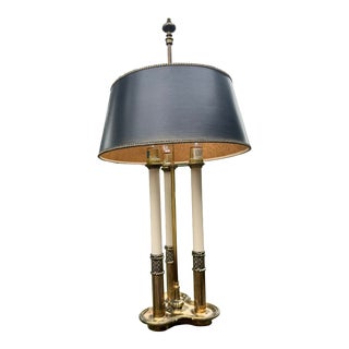 Brass Stiffel Bouillotte 3 Arm Lamp For Sale