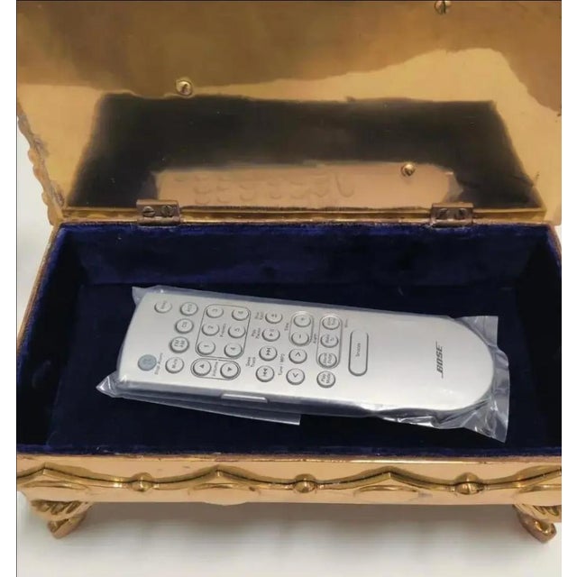 Vintage Large Brass Hinged Violin Storage Box For Sale - Image 4 of 12