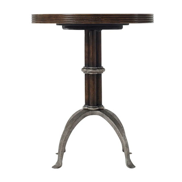 Round Industrial End Table Chairish