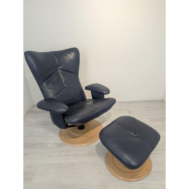 Leather Armchair with Ottoman by Verikon Lund & Paarman, 1960s, Set of 2 For Sale - Image 18 of 18