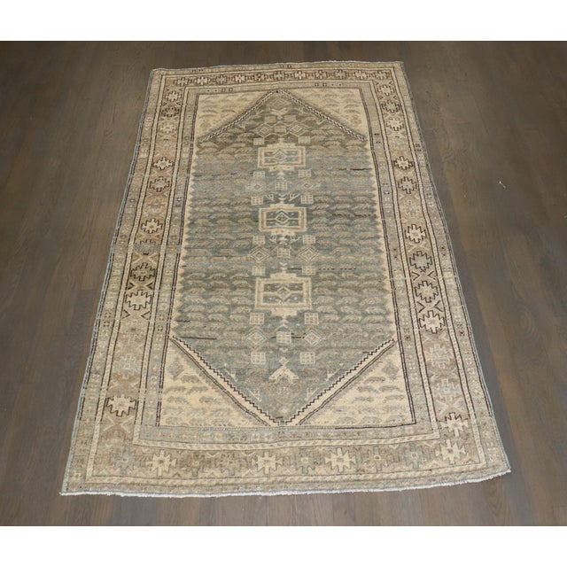 Persian Kurd Bidjar Blue Gray Rug no. j5184 For Sale - Image 3 of 9