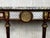 Brass French Console Napoleon III Style Mahogany and Brass With Porcelain Plaques For Sale - Image 8 of 13