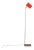 Mid 20th Century Chrome Red Box Shade Floor Lamp by Robert Sonneman for George Kovacs For Sale