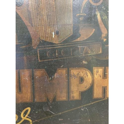 Vintage Triumph Gloria Car Advertising Board, 1930s For Sale - Image 15 of 18
