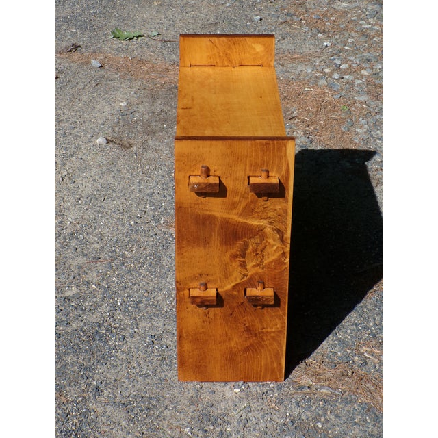 Vintage Arts & Crafts Style Low Bookcase Shoe Rack Open Shelf For Sale - Image 14 of 16