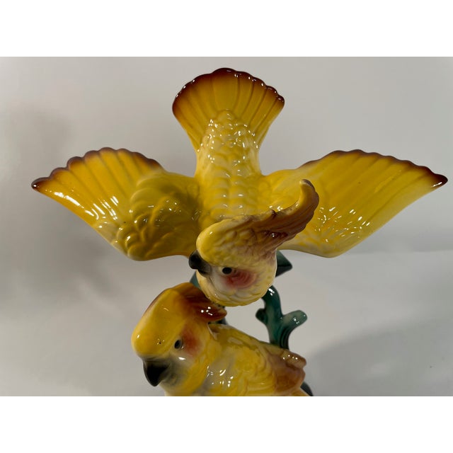 Maddux of California 1950s Yellow Ceramic Cockatoo Figurine For Sale - Image 4 of 15
