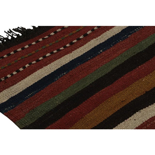 1950s Vintage Afghani Tribal Kilim Rug With Stripes For Sale In New York - Image 6 of 7