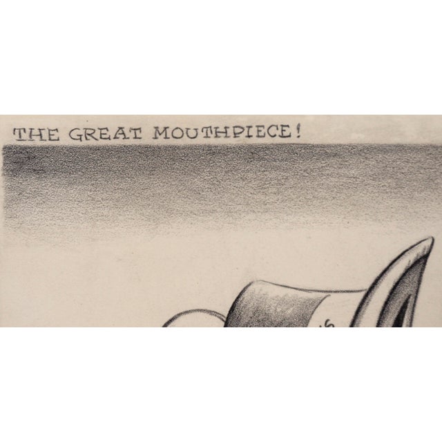 "The Great Mouthpiece" - Vintage Political Cartoon by Harold Mortin Talburt For Sale - Image 4 of 7