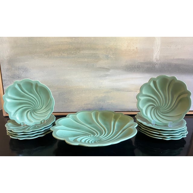 Arthur Percy Designed Swedish Plate Set by Gelfe, C. 1940's For Sale - Image 9 of 12