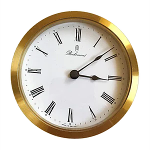 Mid-Century Brass Clock from Rochemont