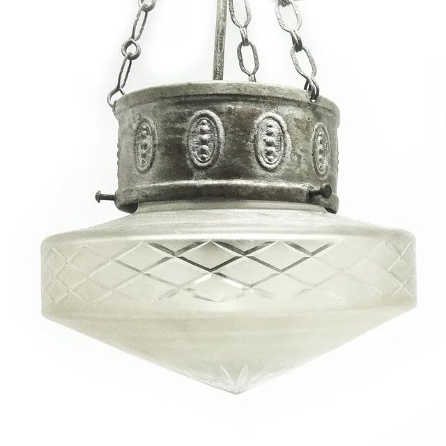 Art Nouveau Pendant Lamp, Poland, 1890s For Sale - Image 11 of 12