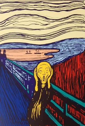 Andy Warhol After Munch, The Scream in Orange, 20th Century, Lithograph