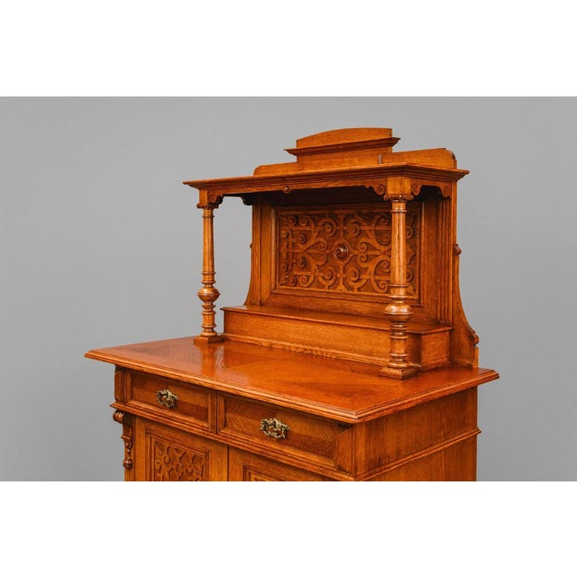 Gründerzeit Buffet in Oak, 1800s, Set of 2 For Sale - Image 17 of 18
