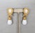Vintage 1980s Signed Givenchy Goldtone White Drop Clip Earrings-2 Pieces For Sale In Philadelphia - Image 6 of 7