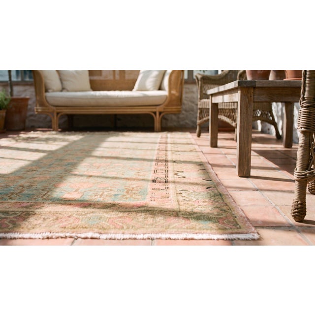 Beige 1930s Taupe Pomegranate Antique Chinese Khotan Rug 5'6" X 10'6" Handknotted Wool Carpet For Sale - Image 8 of 8