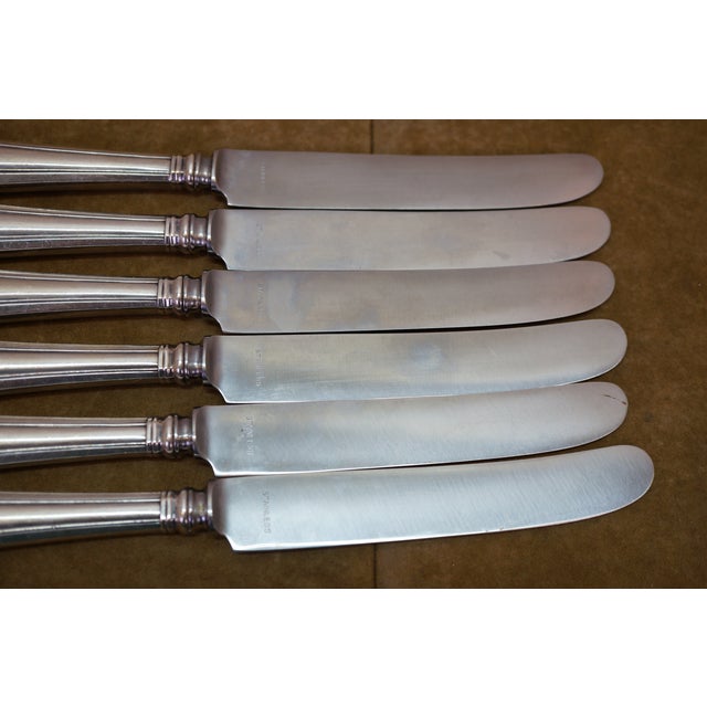 Vintage Gorham Fairfax Sterling Silver Handle Stainless Steel Blade Knives - 6 pcs For Sale - Image 6 of 10