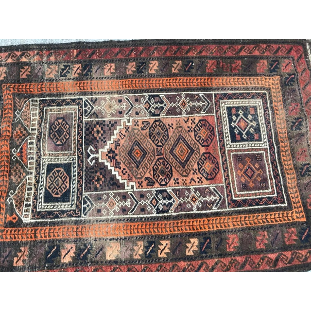 Vintage Turkmen Belutch Rug For Sale - Image 6 of 11