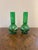 Ceramic Antique Green Glass Vases, 1900s, Set of 2 For Sale - Image 7 of 7
