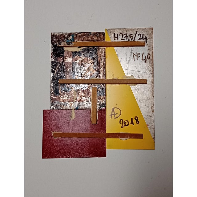 Red Contemporary Abstract Rust, Tempera, Aerosol on Metal "N 40" by Andre Debono For Sale - Image 8 of 8