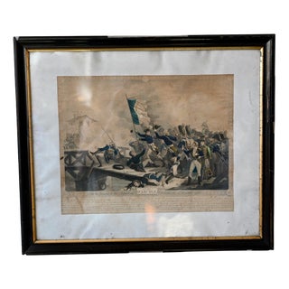 Napoleon at the Battle of Arcole, 1800s, Colored Lithograph For Sale