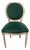 Mid 20th Century Emerald Green French Louis Dining Chair For Sale
