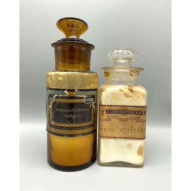 Vintage Pharmacy Bottles, 1920s, Set of 2 For Sale - Image 10 of 10