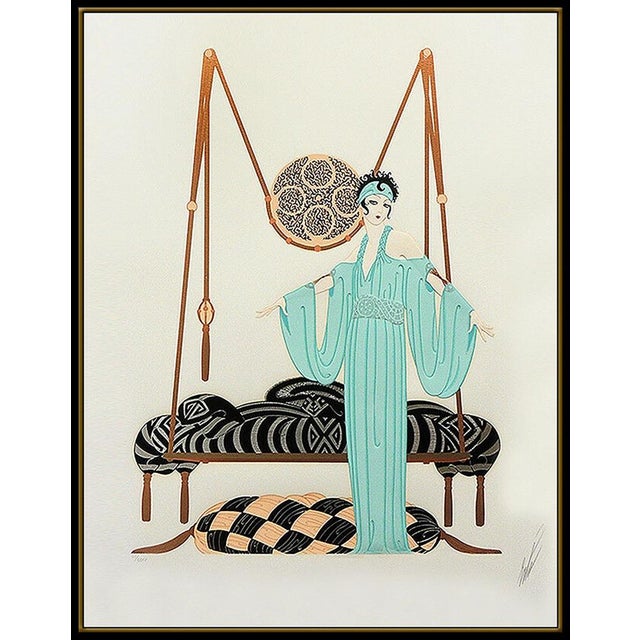 Message us to inquire about custom framing options! (Included for free with every purchase) Erte Highly Embossed Color...