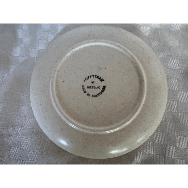 1950s Metlox Salad or Dessert Plates in the Poppyfields Pattern - Set of 6 For Sale In Lexington, KY - Image 6 of 10