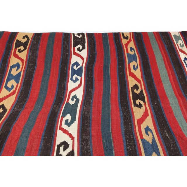 Antique Caucasian Handwoven Kazak Kilim Rug -5' 10'' X 7' 5'' For Sale - Image 14 of 14