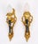 This is a superb pair of stylish French Rococo revival ormolu & glass flaming torch wall lights, circa 1900 in date. Each...