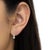 Early 21st Century 14KT White Gold 1/2 cttw Double Diamond Dangle Stud Earrings (H-I, I1-I2) For Sale - Image 5 of 6