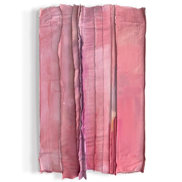 This painting is produced entirely from salvaged and repurposed materials, including surplus canvas, used dropcloths, and...